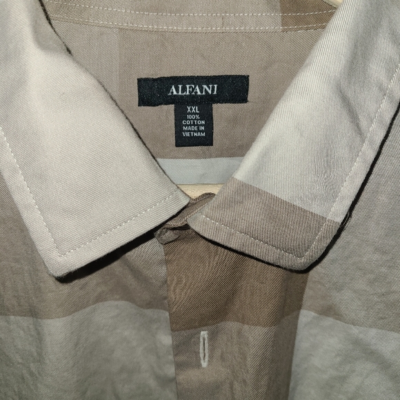 ALFANI XXL BUTTONDOWN TAN DRESS SHIRT - Picture 2 of 2